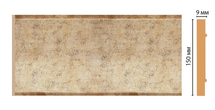 Панель декоративная Decomaster Золото B15-553 2400х150 мм