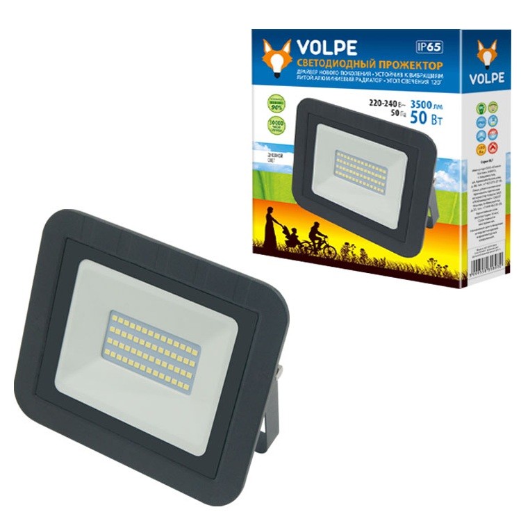 Прожектор светодиодный Volpe ULF-Q511 50W/DW IP65 220-240В Black