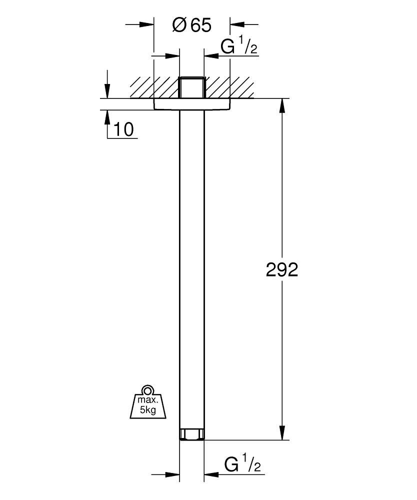 Кронштейн душевой Grohe Rainshower 28497000