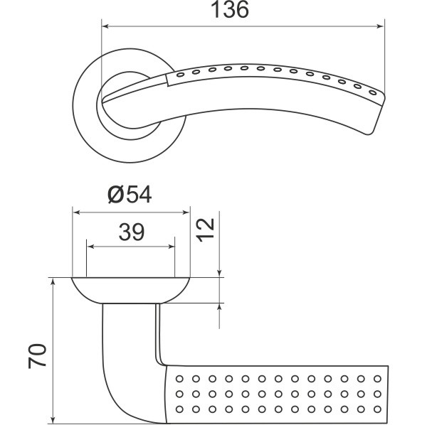 Ручка дверная Armadillo Libra LD26-1SN/CP-3
