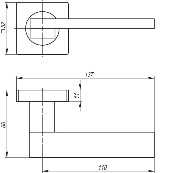 Ручка дверная Armadillo Sena SQ002-21SN-3