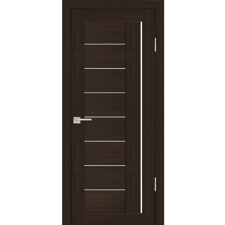 Дверное полотно Profilo Porte PS-17 экошпон Венге мелинга стекло белый сатинат 2000х800 мм