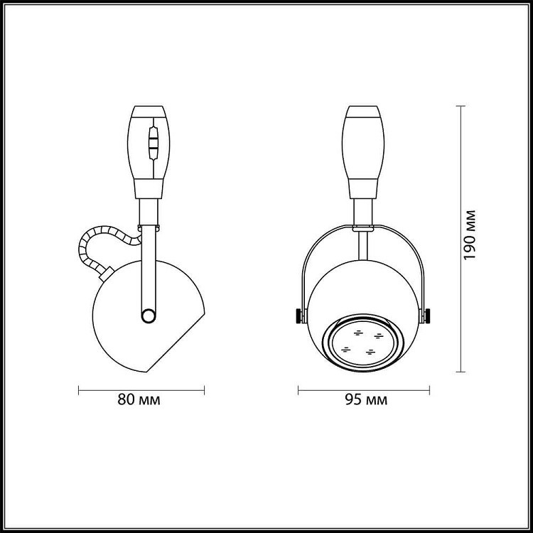 Светильник трековый Odeon Light Pulla 3804/1 белый GU10 50W