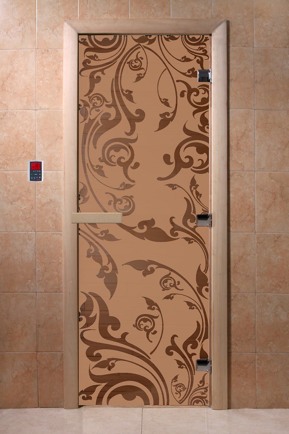 Дверь для сауны стеклянная Doorwood DW01040 Венеция бронза матовая 700х1900 мм