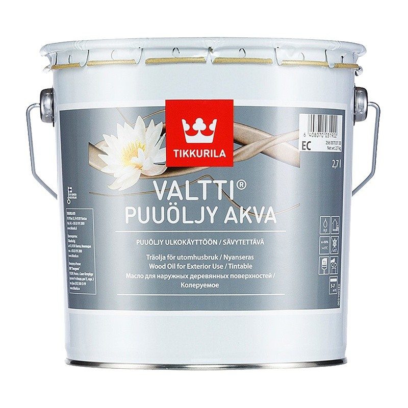 Масло для наружных работ Tikkurila Valtti Puuoljy Akva 2,7 л