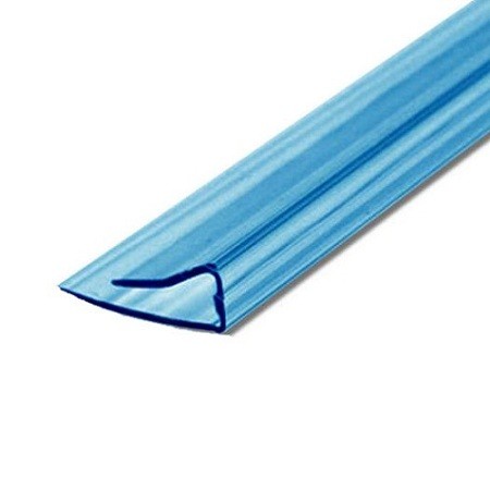 Профиль для поликарбоната Юг-Ойл-Пласт торцевой 8 мм синий