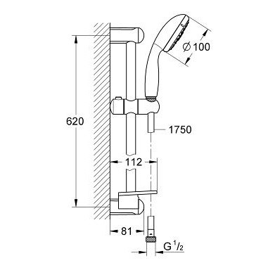 Душевой гарнитур Grohe New Tempesta 28436001