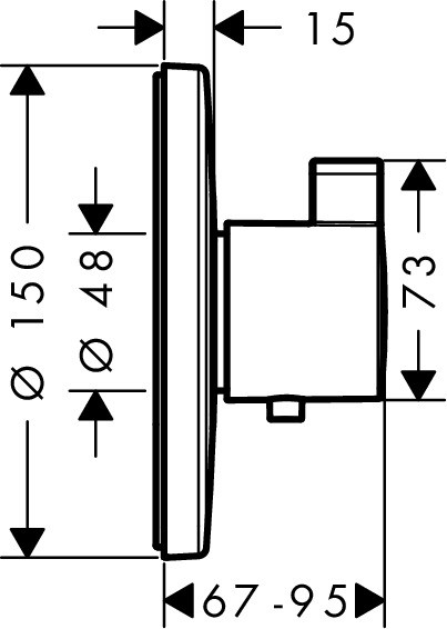Термостат для душа Hansgrohe Ecostat S Highflow 15756000