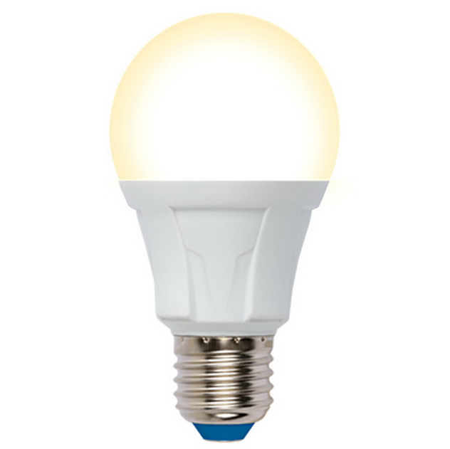 Лампа светодиодная Uniel Яркая LED-A60 10W/3000K/E27/FR/DIM PLP01WH диммируемая матовая 3000K