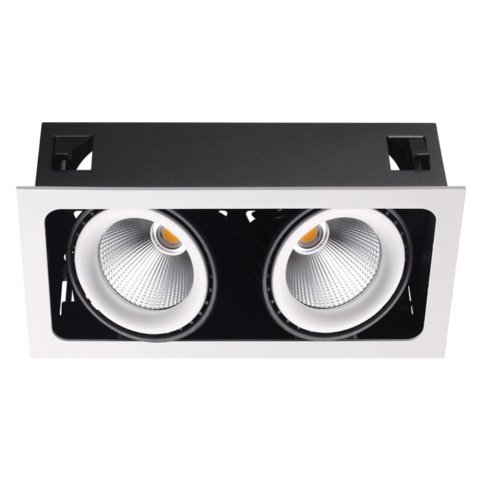Светильник встраиваемый светодиодный Novotech Gesso 358038 белый/черный 2х32W 220V