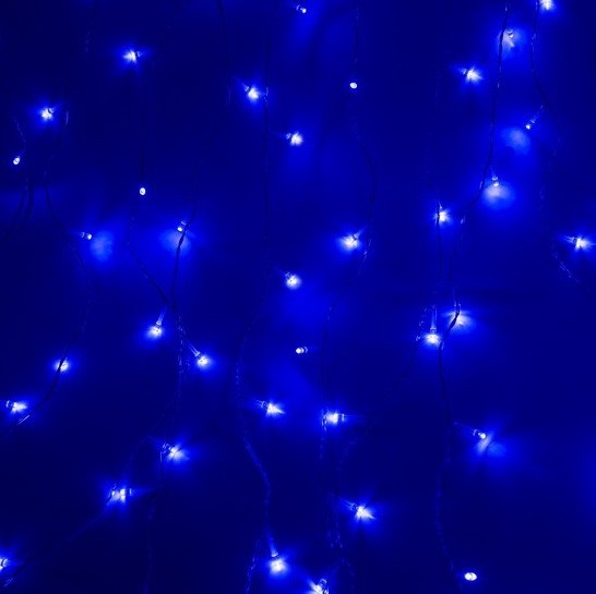 Гирлянда Neon-Night 235-025 Светодиодный дождь синий свет с динамикой 150х100 см