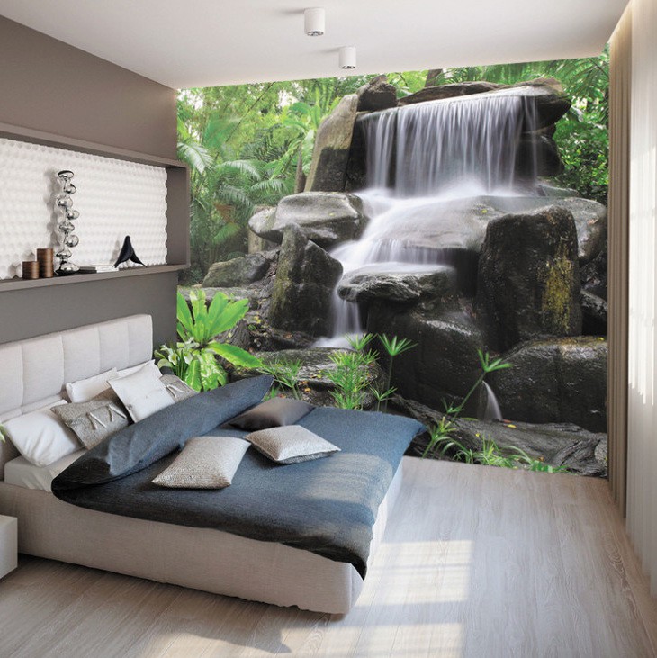 Фотообои виниловые на флизелиновой основе Decocode Тропический водопад 31-0041-PE 3х2,8 м  