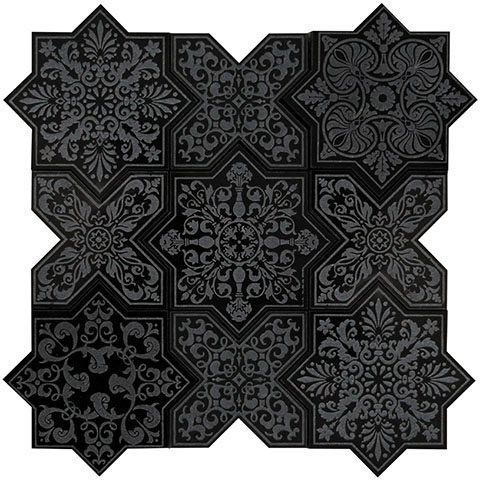 Мозаика из мрамора для пола Skalini Pantheon PNT-2 Black