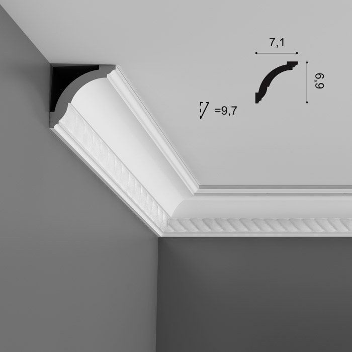 Карниз потолочный из дюрополимера Orac Decor Axxent CX136 2000х71х69 мм