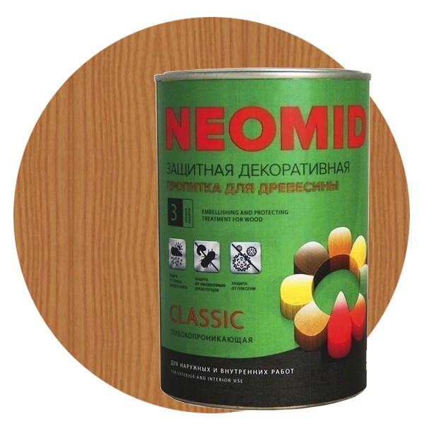 Пропитка для древесины Neomid Bio Color Classic Орегон 0,9 л