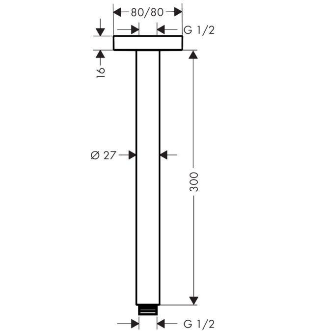 Кронштейн душевой Hansgrohe E 27388000