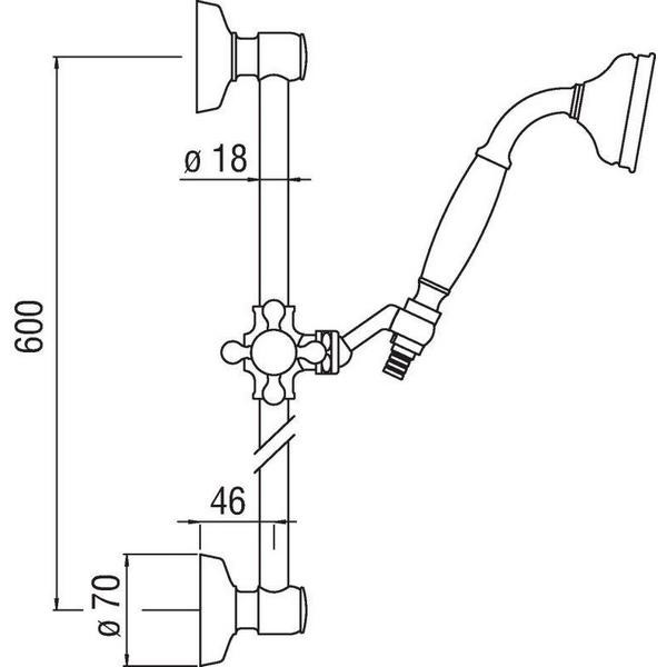 Душевой гарнитур Nobili Ritz AD140/16CR
