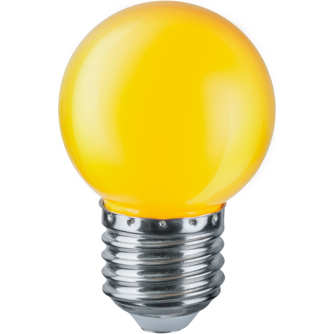 Лампа светодиодная декоративная Navigator 71830 NLL-G45-1-230-Y-E27 1W желтая