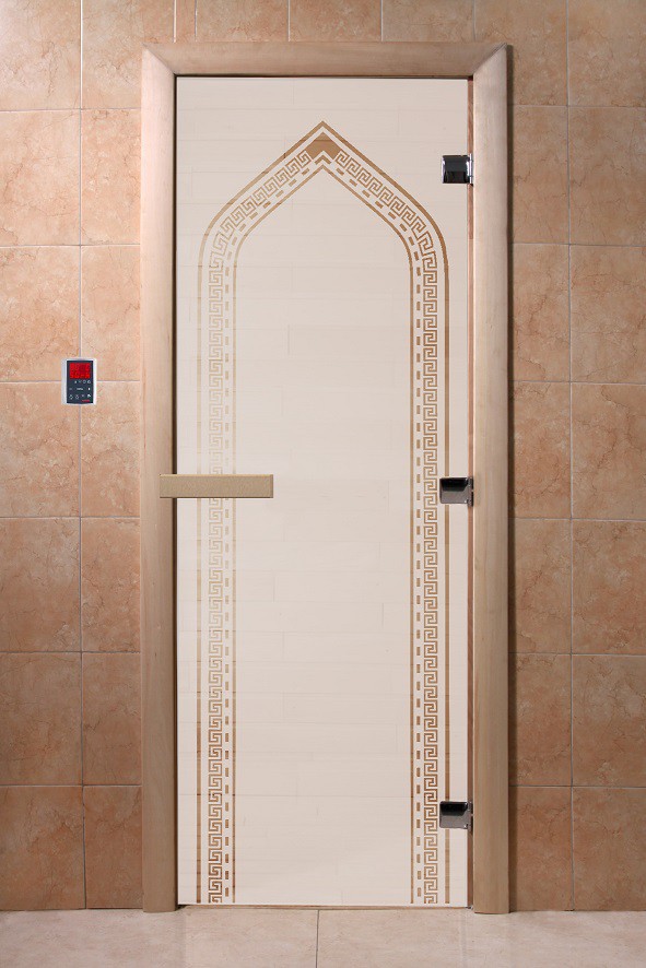 Дверь для сауны стеклянная Doorwood DW00083 Арка сатин 700х1900 мм 