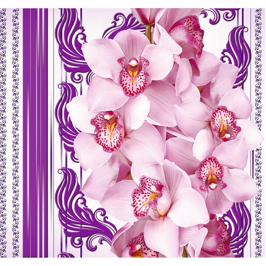 Фотообои виниловые на флизелиновой основе Decocode Розовая орхидея 31-0273-FV 3х2,8 м  