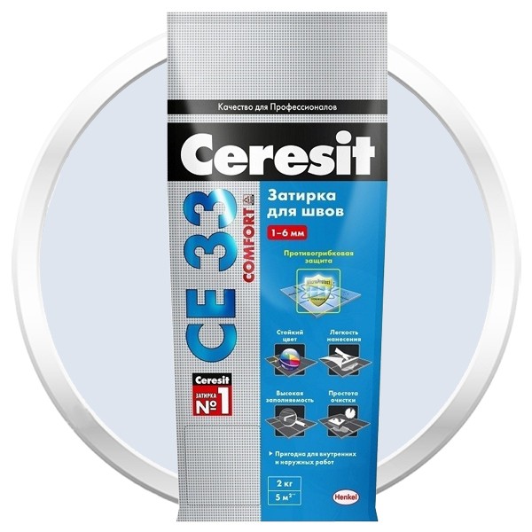 Затирка цементная для узких швов Ceresit СЕ33 Comfort Крокус 2 кг