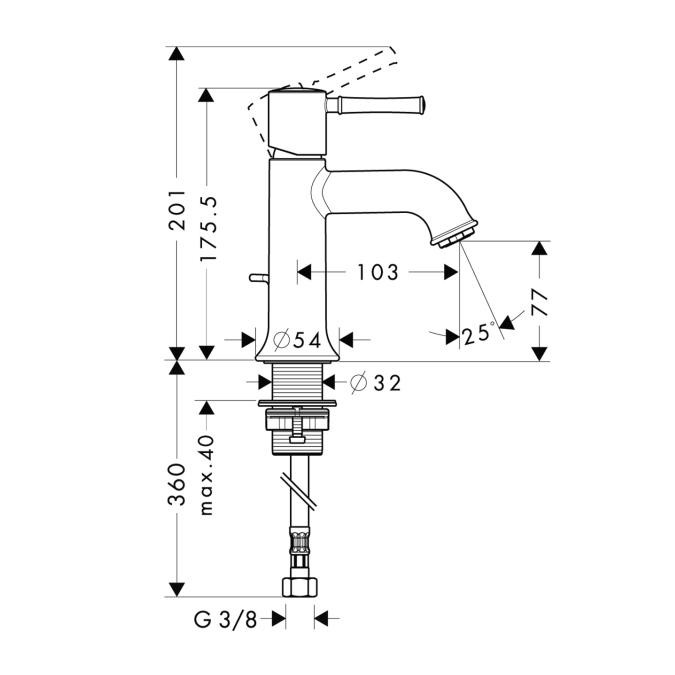 Смеситель для раковины Hansgrohe Talis Classic 14111000