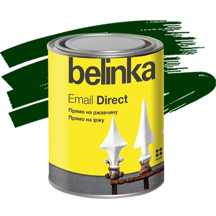 Эмаль антикоррозионная по ржавчине Belinka Email Direct зеленая 0,75 л