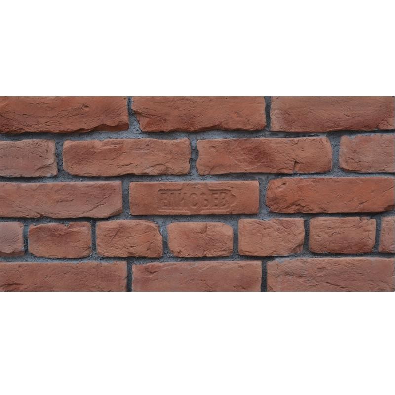 Искусственный камень Imperator Bricks Cтаринная мануфактура тычковый Петергоф светло красный