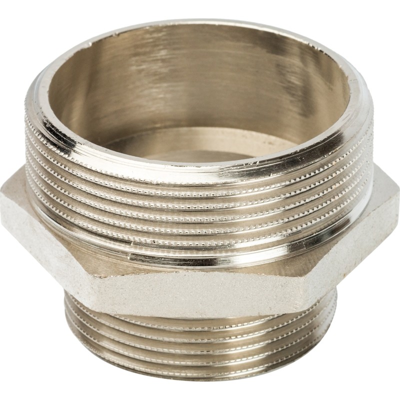 Ниппель переходной Stout SFT-0004-002112 2х1 1/2 дюйма никелированный с наружной резьбой