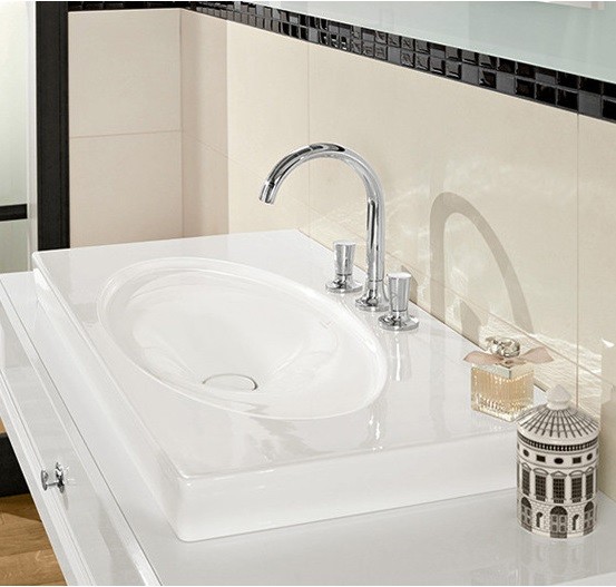 Раковина накладная Villeroy & Boch La Belle 612411R1 Альпин 1000х490 мм