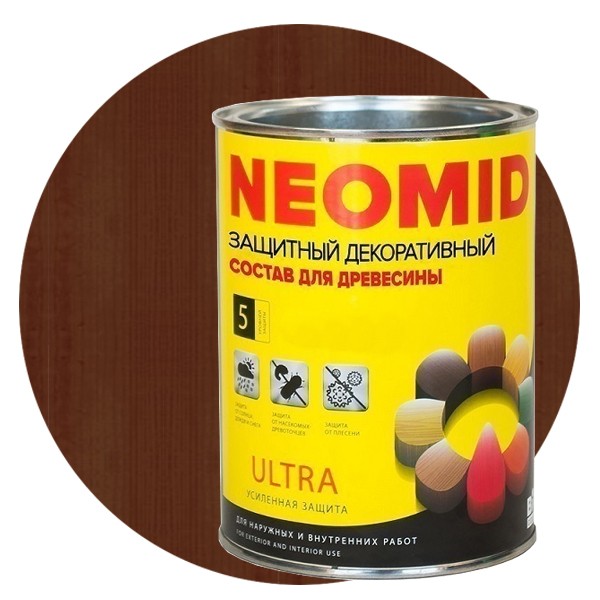 Пропитка для древесины Neomid Bio Color Ultra Тик 0,9 л