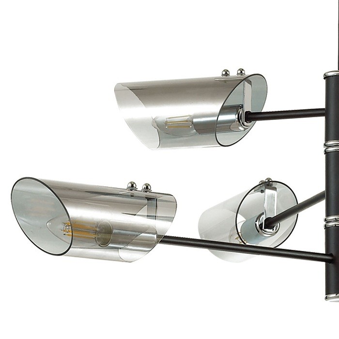 Люстра потолочная Lumion Nolan 4402/6C хром/черная E14 6х40W 220V