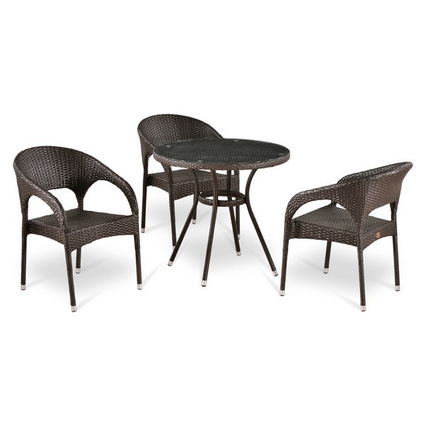Комплект мебели Афина-Мебель T283ANT-Y90С-W51-3PCS коричневый