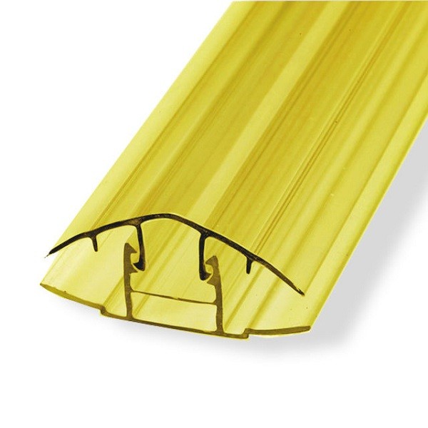 Профиль для поликарбоната Юг-Ойл-Пласт соединительный разъемный 6-10 мм желтый