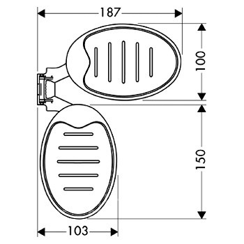 Набор мыльниц Hansgrohe Raindance Cassetta 28698000