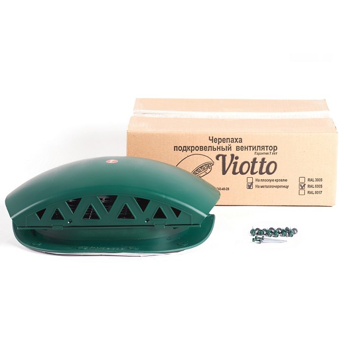 Вентиль кровельный Viotto KTV для металлочерепицы RAL6005 зеленый