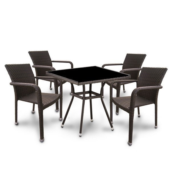 Комплект мебели Афина-Мебель T283ВNS-W51-A2001B-W53-4PCS коричневый