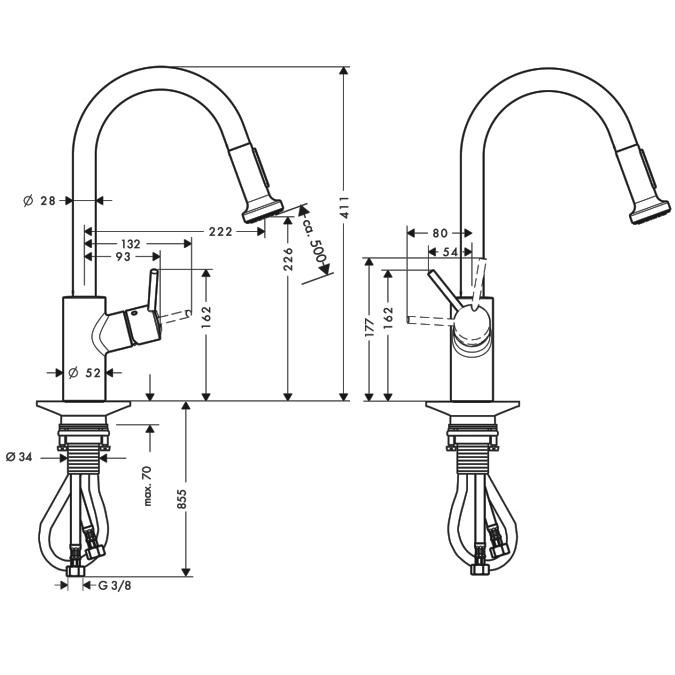 Смеситель для кухни Hansgrohe Talis S2 Variarc 14877000