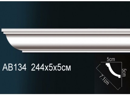 Карниз потолочный полиуретановый Перфект AB134 2440х50х50 мм