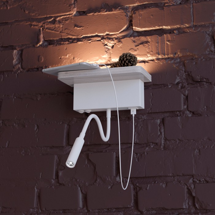 Светильник настенный светодиодный Odeon Light Woody 3869/8WL седой дуб 8W 220V