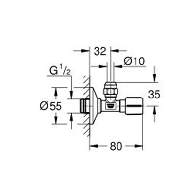Вентиль угловой Grohe 22039000