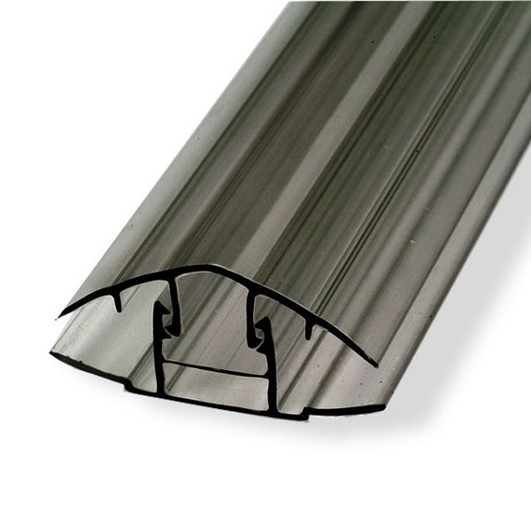 Профиль для поликарбоната Юг-Ойл-Пласт соединительный разъемный 6-10 мм серый