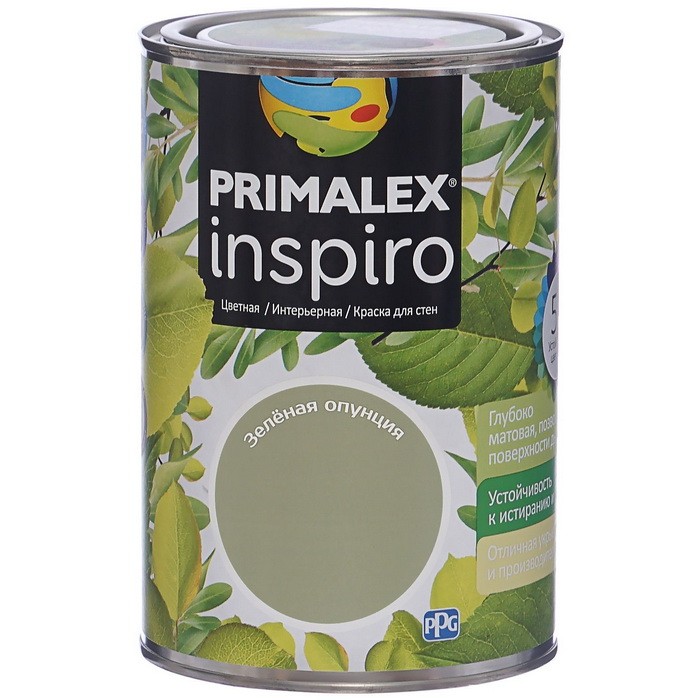 Краска интерьерная Primalex Inspiro Зеленая опунция 1 л