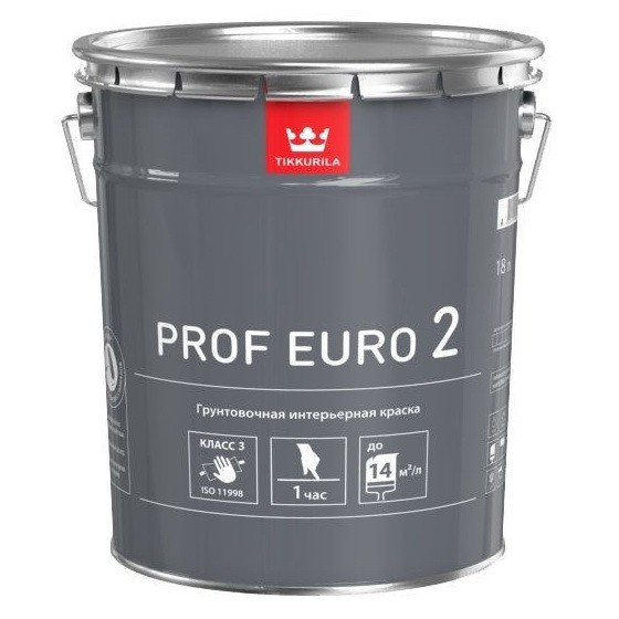 Краска грунтовочная Tikkurila Prof Euro 2 основа VVA 18 л