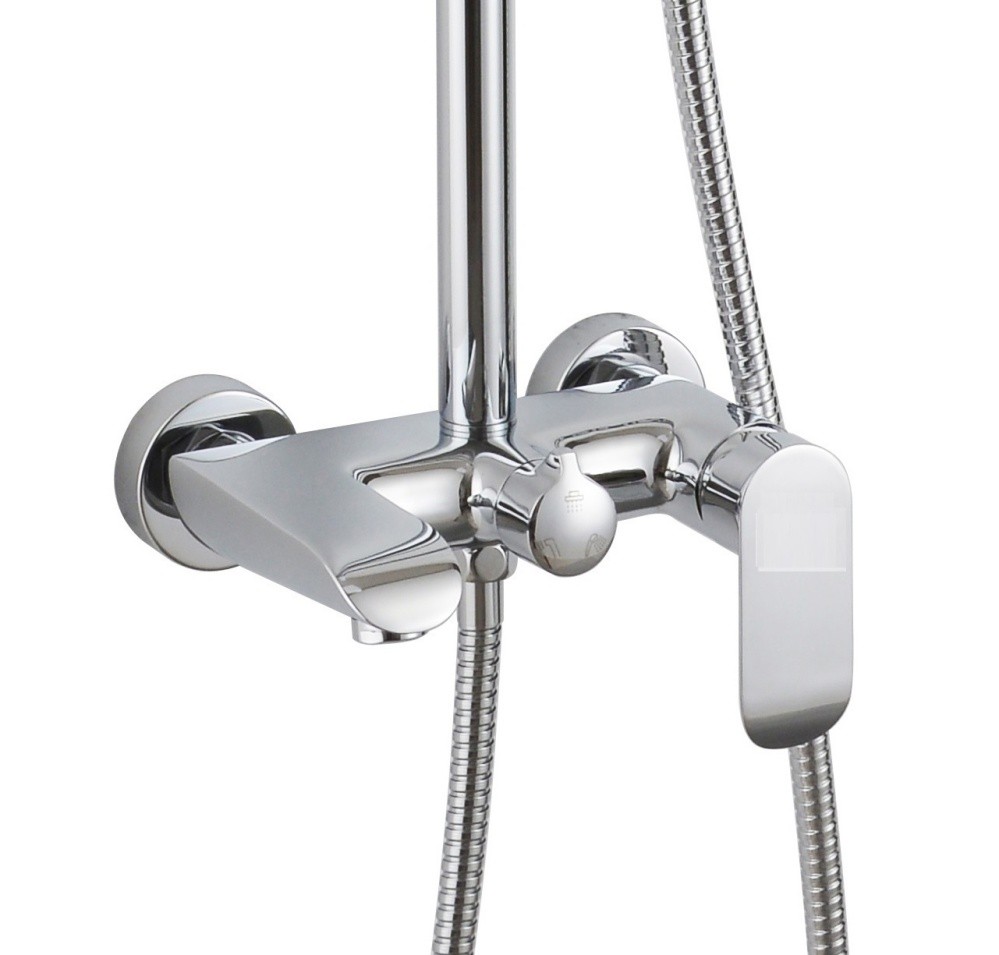 Душевая стойка Bravat Pure F6335369CP-A-RUS со смесителем