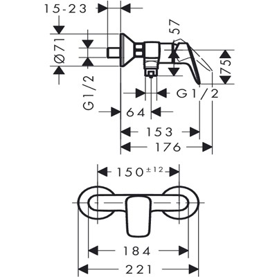 Смеситель для душа Hansgrohe Logis 71630000