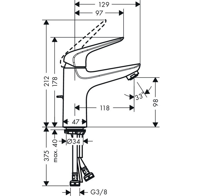 Смеситель для раковины Hansgrohe Novus 71030000