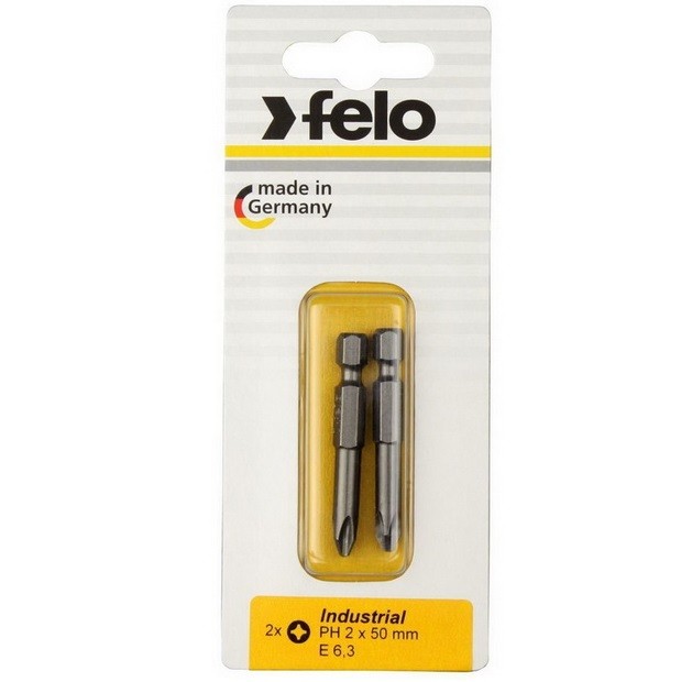 Бита крестовая Felo Industrial PH2 50 мм 2 шт.