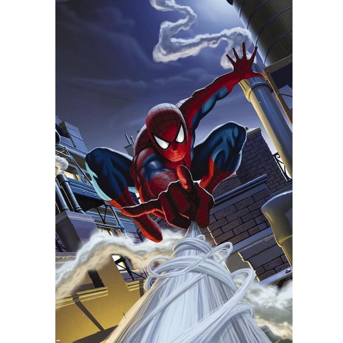 Фотообои бумажные Komar Spider-Man Rooftop 1-424 1,27x1,84 м