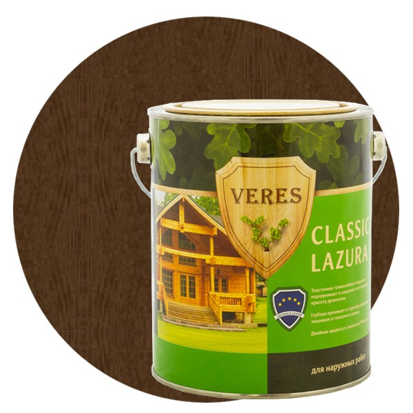 Пропитка для древесины Veres Classic Lazura № 4 Орех 10 л